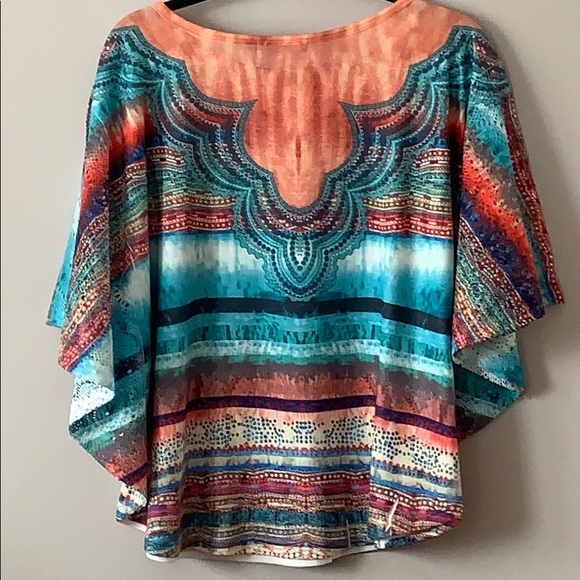 Boho flare top with decorative beads - Picture 2 of 8